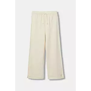 United Colors of Benetton pantaloni de trening din bumbac pentru copii culoarea bej, uni, 3NBMCF06K imagine