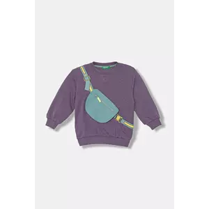 United Colors of Benetton bluză copii culoarea violet, cu imprimeu, 32N4G10KO imagine