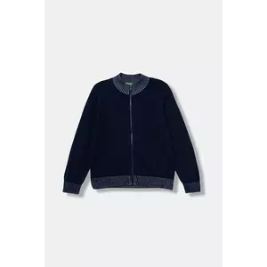 United Colors of Benetton cardigan din bumbac pentru copii culoarea bleumarin, 120YC500W imagine