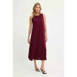 Answear.LAB rochie culoarea bordo, midi, evazati imagine
