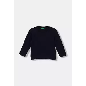 United Colors of Benetton longsleeve din bumbac pentru copii culoarea bleumarin, cu imprimeu, 35RYG10K4 imagine