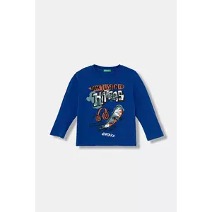 United Colors of Benetton longsleeve din bumbac pentru copii cu imprimeu, 35RYG10K4 imagine
