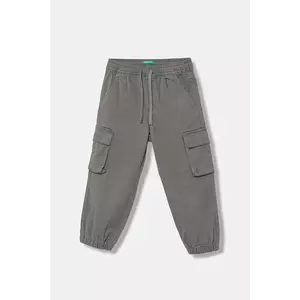 United Colors of Benetton pantaloni copii culoarea gri, uni, 4HM6GF01Z imagine