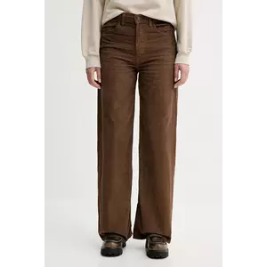 Levi's pantaloni de catifea cord RIBCAGE WL BRAIDED culoarea maro, lat, high waist, 001US imagine