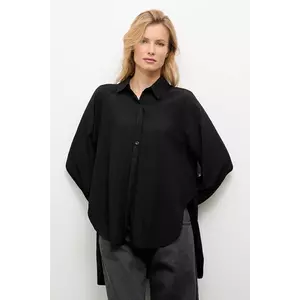 Answear.LAB camasa culoarea negru, cu guler clasic, relaxed imagine