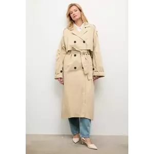 Answear.LAB palton de bumbac culoarea bej imagine