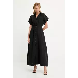 Answear.LAB rochie culoarea negru, maxi, evazati imagine