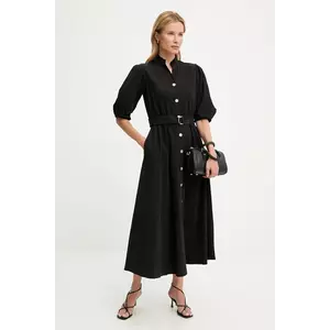 Answear.LAB rochie culoarea negru, maxi, evazati imagine