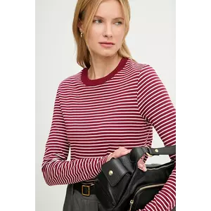 Answear.LAB longsleeve din bumbac culoarea rosu imagine