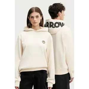 Barrow hanorac de bumbac culoarea bej, cu glugă, cu imprimeu, F5BWUAHS058 imagine