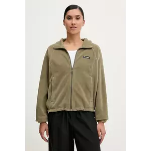 Columbia hanorac fleece Benton Springs culoarea verde, uni, 2136221 imagine