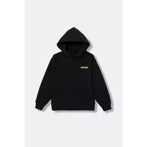 Napapijri bluză copii B-ADIGE culoarea negru, cu glugă, cu imprimeu, NP0A88ZXF0X1 imagine