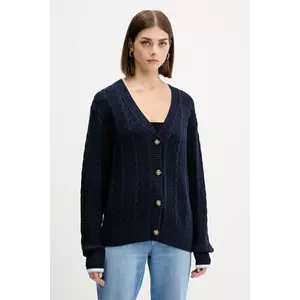 Tommy Jeans cardigan din bumbac culoarea bleumarin, light, DW0DW21681 imagine