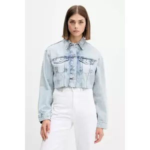 Tommy Jeans geacă jeans de tranzitie, oversize, DW0DW21063 imagine
