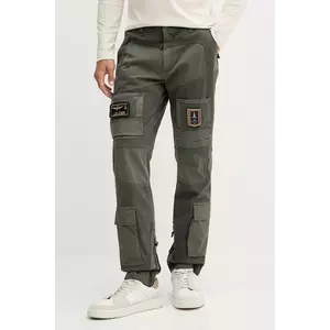 Aeronautica Militare pantaloni culoarea verde, cu fason cargo, PA1664UCT04241 imagine