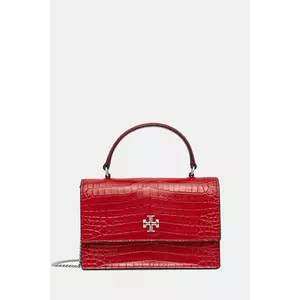 Tory Burch geantă de piele Kira Croc Mini Top culoarea rosu, 174400.600 imagine