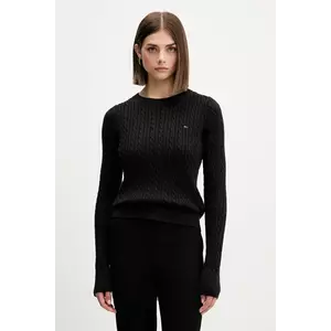 Tommy Jeans pulover de bumbac culoarea negru, light, DW0DW22165 imagine