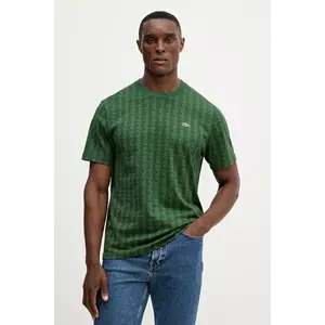 Lacoste tricou din bumbac culoarea verde, cu model, TH5902 imagine