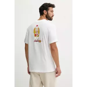 New Balance tricou din bumbac culoarea alb, cu imprimeu, MT53931WT imagine