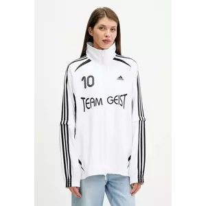 adidas Originals bluză Ovzd Tracktop culoarea alb, cu imprimeu, KE7570 imagine