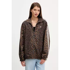 adidas Originals bluză culoarea maro, cu imprimeu, JW7301 imagine