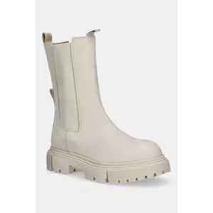 Elisabetta Franchi papuci din nubuc pentru copii culoarea bej, F4A5-E0419 imagine