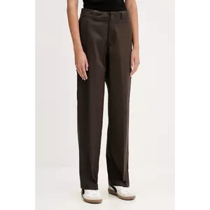 Dickies pantaloni de bumbac culoarea maro, lat, high waist, DK0A87PL imagine