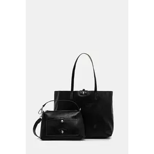 U.S. Polo Assn. poșetă cu două fețe Axtell Reversible culoarea negru, BIU4A8905WVP imagine