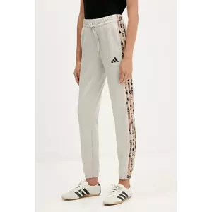 adidas pantaloni de trening 3-Stripes culoarea bej, cu imprimeu, KB8511 imagine