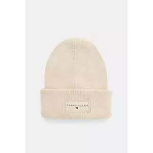 Tommy Jeans căciulă din bumbac culoarea bej, AM0AM13666 imagine