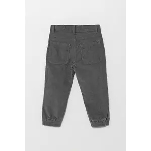 United Colors of Benetton pantaloni din catifea pentru copii culoarea gri, uni, 4AD5GE021 imagine