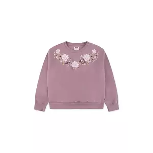 Levi's bluză copii ROSE FRONT TUCK CREW culoarea roz, cu imprimeu, 4EP015 imagine