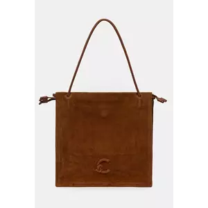 Coccinelle geanta de mână din piele întoarsă COCCINELLEDULSE SUEDE culoarea bej, E1 SS6 11 01 01 imagine