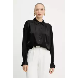 Silvian Heach cămașă BOTHA culoarea negru, cu guler clasic, relaxed, GPA25318CA imagine