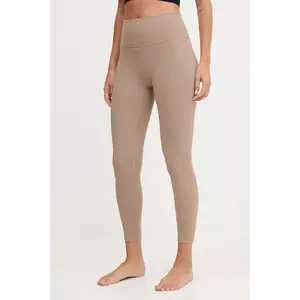 adidas Performance jambiere de yoga All me culoarea bej, uni, JW7589 imagine