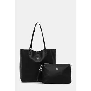 U.S. Polo Assn. poșetă cu două fețe Rogersville culoarea negru, BIURR8906WVP imagine