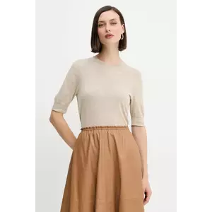 BOSS tricou de lână culoarea bej, 50544996 imagine