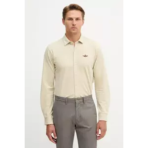 Aeronautica Militare cămașă culoarea bej, cu guler clasic, regular, CA1265UP00342 imagine