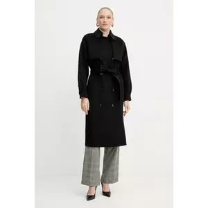 Silvian Heach palton de lână GONZALEZ culoarea negru, GPA25162CP imagine