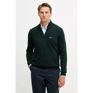 Aeronautica Militare pulover de bumbac culoarea verde, light, MA1578UL00506 imagine