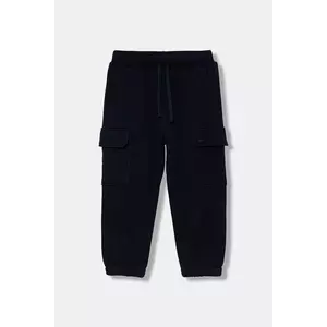 United Colors of Benetton pantaloni de bumbac pentru copii culoarea bleumarin, uni, 3J68GF045 imagine