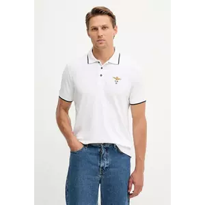 Aeronautica Militare polo de bumbac culoarea alb, uni, PO1308UP00082 imagine