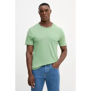 United Colors of Benetton tricou din bumbac culoarea bej, uni, 3JE1J19A5 imagine