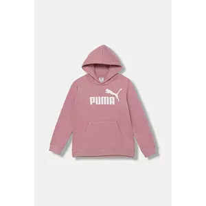 Puma bluza copii ESS No. 1 Logo Hoodie FL G culoarea roz, cu glugă, cu imprimeu, 684896 imagine