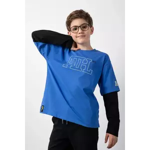 Coccodrillo longsleeve din bumbac pentru copii cu imprimeu, ACADEMY BOY JUNIOR imagine