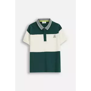 Coccodrillo tricouri polo din bumbac pentru copii culoarea verde, cu imprimeu, ACADEMY BOY JUNIOR imagine