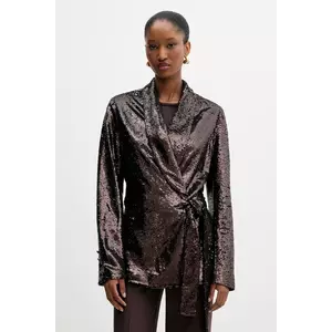 Silvian Heach sacou WERTON culoarea maro, desfacut, GPA25483GC imagine