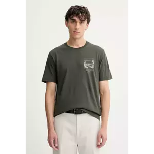 Marc O'Polo tricou din bumbac culoarea verde, cu imprimeu, 528201251186 imagine