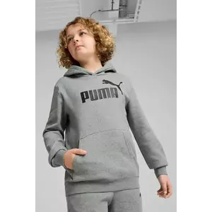 Puma bluză copii ESS No. 1 Logo Hoodie FL B culoarea gri, cu glugă, cu imprimeu, 684908 imagine