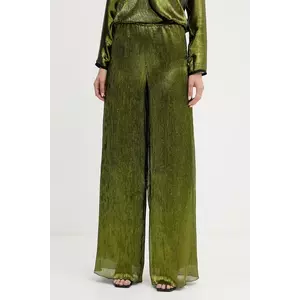Forte Forte pantaloni culoarea verde, lat, high waist, 14106.my.pants imagine